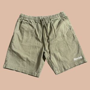 Jiberish Shorts Mens Size Small Green Drawstring Pull On Chino Outdoor